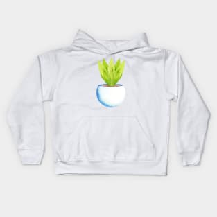 watercolor plant Kids Hoodie